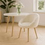 Atelier Del Sofa Papatya - Silla Alada Blanco y Nogal